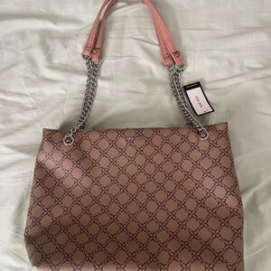 Nine West Brown and Pink Tote Bag